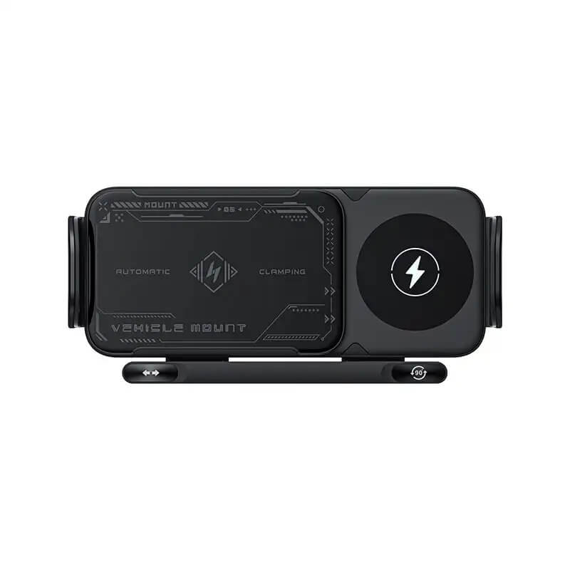 ChargeMount - Justerbar Smart Biltelefonholder med 15W Trådløs Ladeplate for Fellbare Skjermer