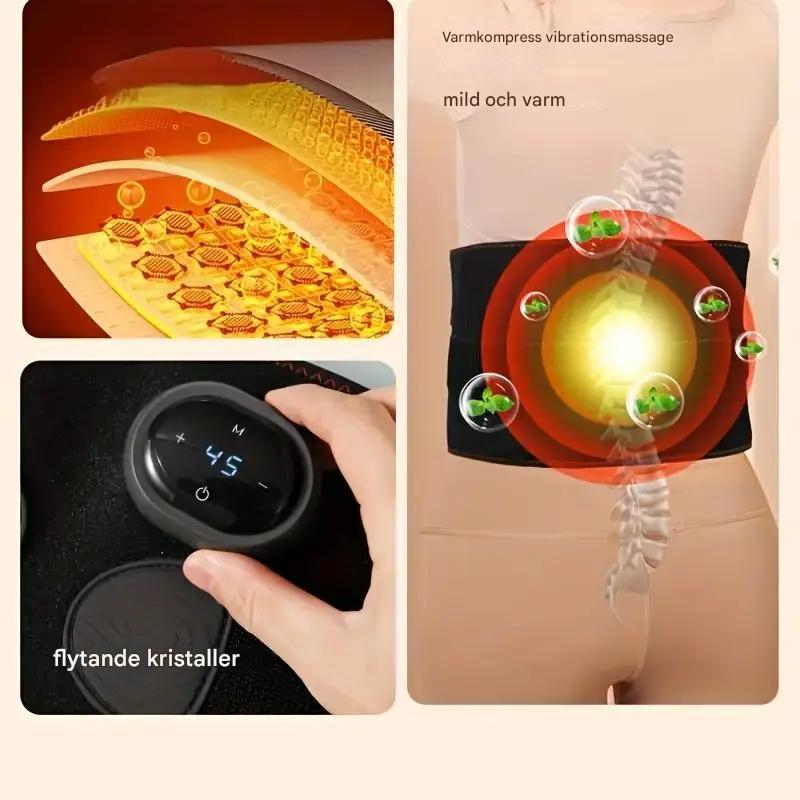 TermoRelax Pro - Elektrisk Varmebelte med Massasje for Ryggen