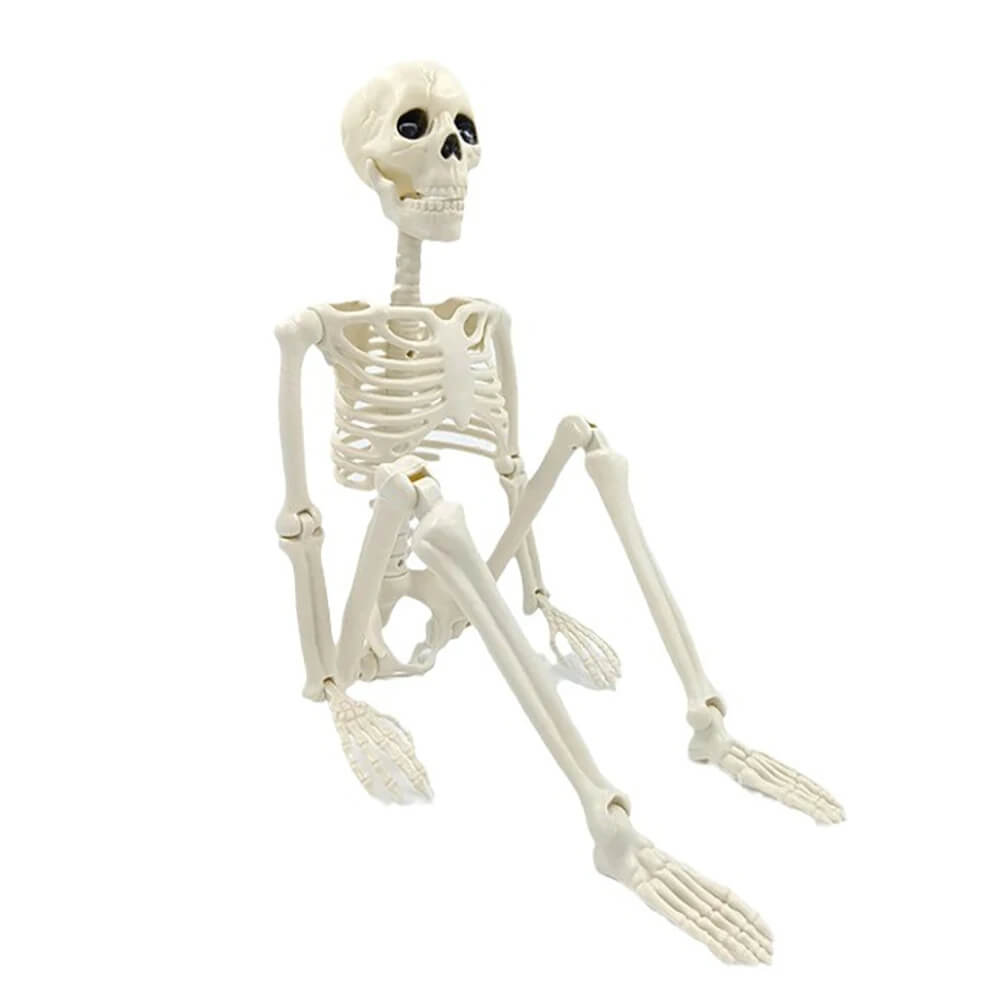 Halloween Dekorasjon: Menneskeskjelett 40 cm – Realistisk Skjelett for Skremmende Dekor