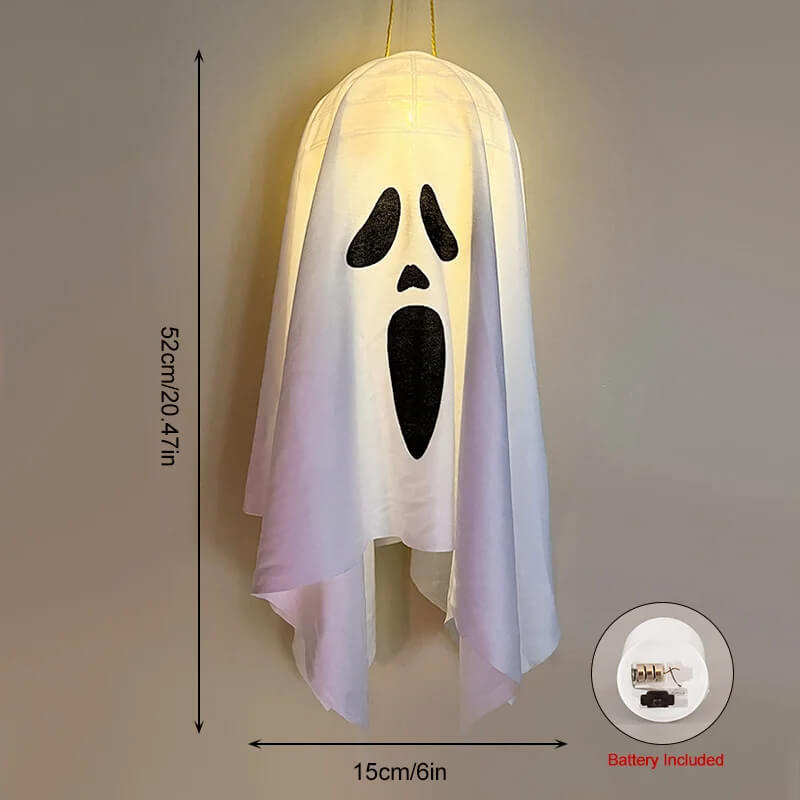 Halloween LED Spøkelseslampe – Hengende Skrekkdekorasjon for Innendørs og Utendørs