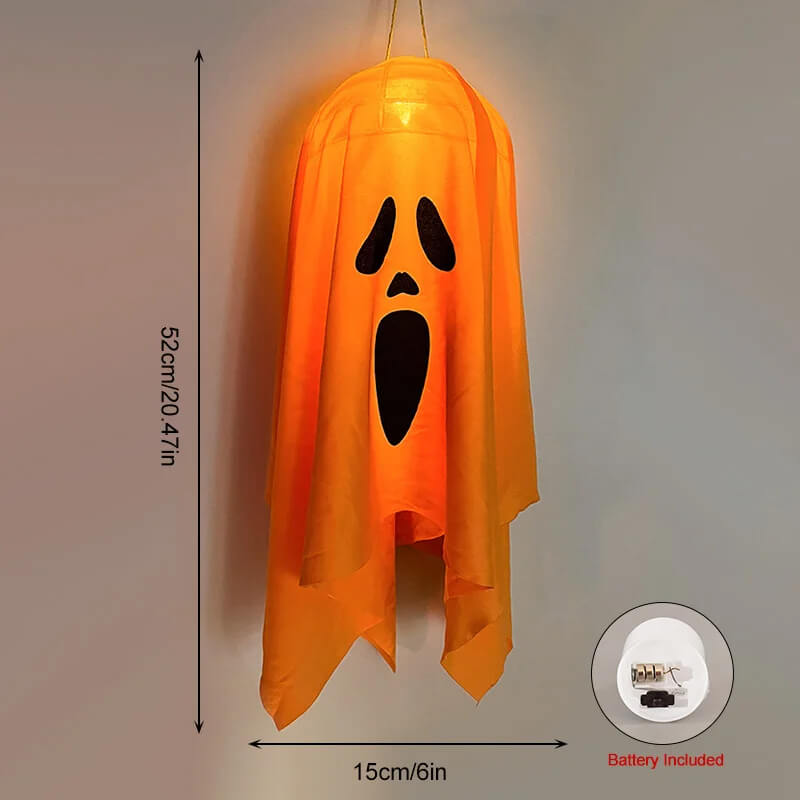 Halloween LED Spøkelseslampe – Hengende Skrekkdekorasjon for Innendørs og Utendørs