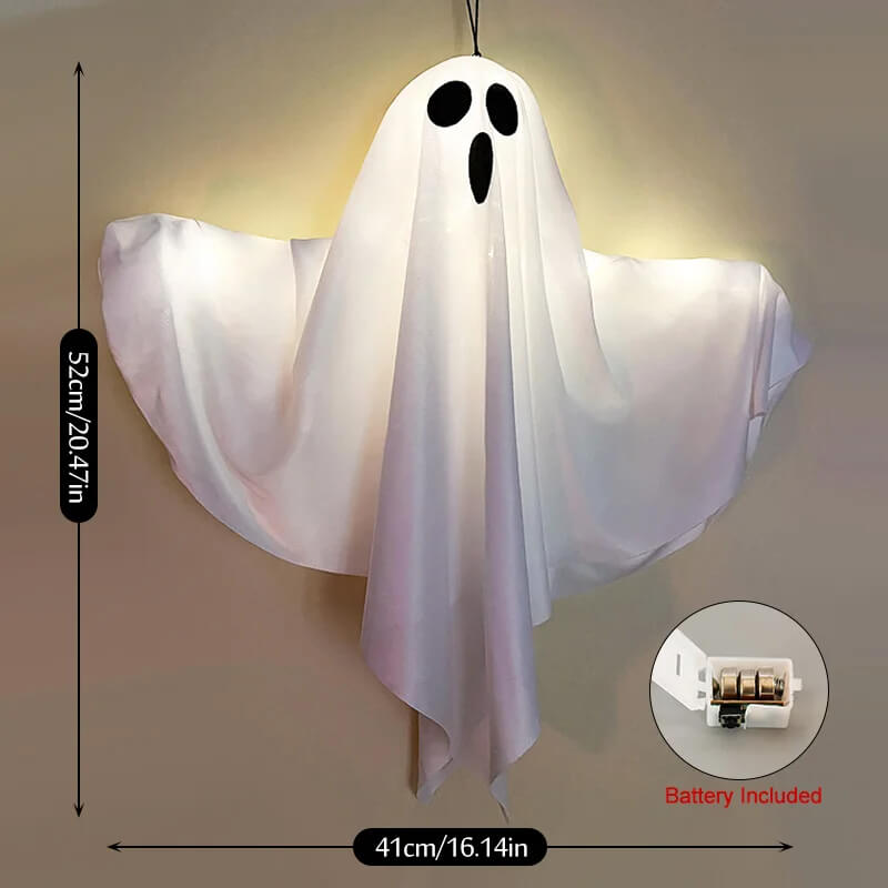 Halloween LED Spøkelseslampe – Hengende Skrekkdekorasjon for Innendørs og Utendørs