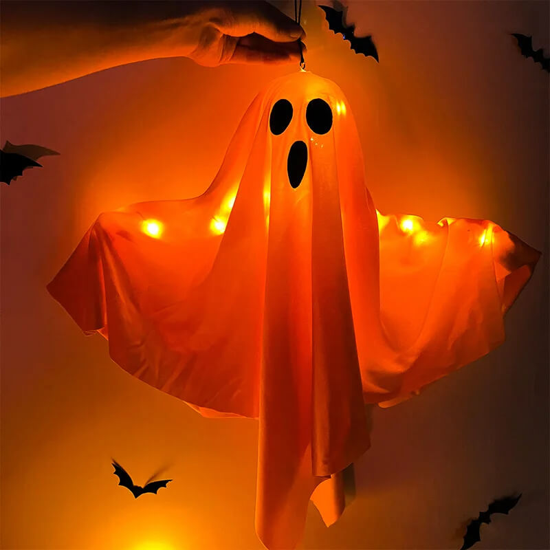Halloween LED Spøkelseslampe – Hengende Skrekkdekorasjon for Innendørs og Utendørs