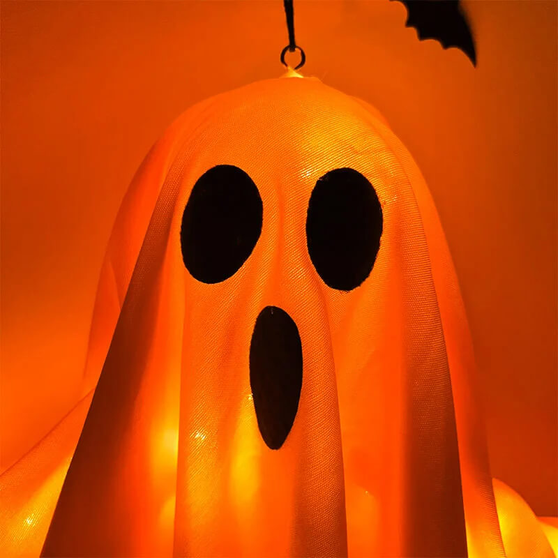 Halloween LED Spøkelseslampe – Hengende Skrekkdekorasjon for Innendørs og Utendørs