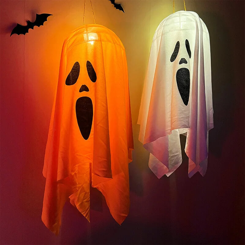 Halloween LED Spøkelseslampe – Hengende Skrekkdekorasjon for Innendørs og Utendørs