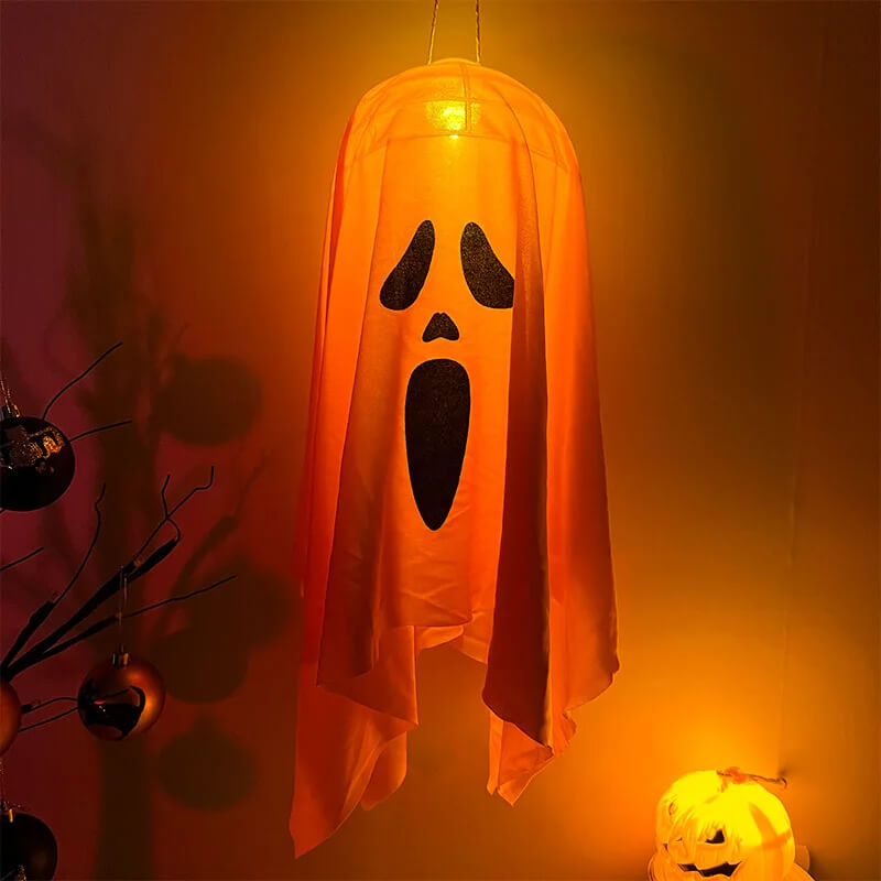 Halloween LED Spøkelseslampe – Hengende Skrekkdekorasjon for Innendørs og Utendørs