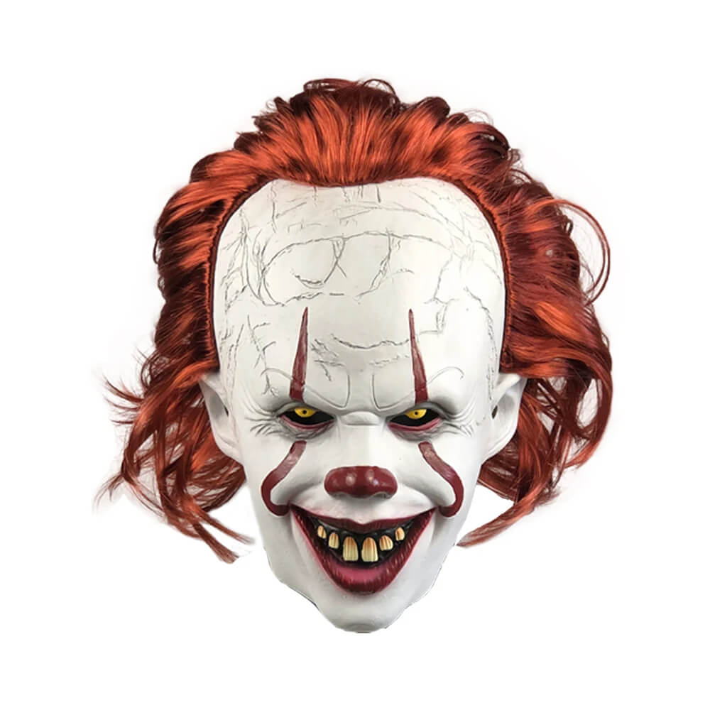 Halloween Pennywise Klovnemaske – Skremmende Demonklovn for Halloween og Karneval