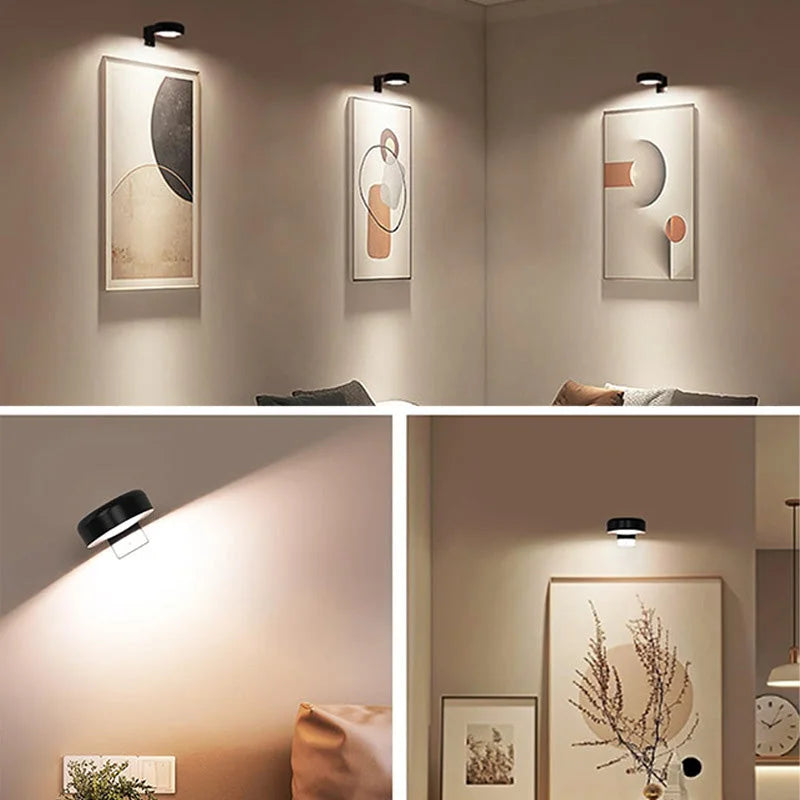 GlowFlex – Magnetisk Multifunksjonell Trådløs Vegglampe (3-pakning)