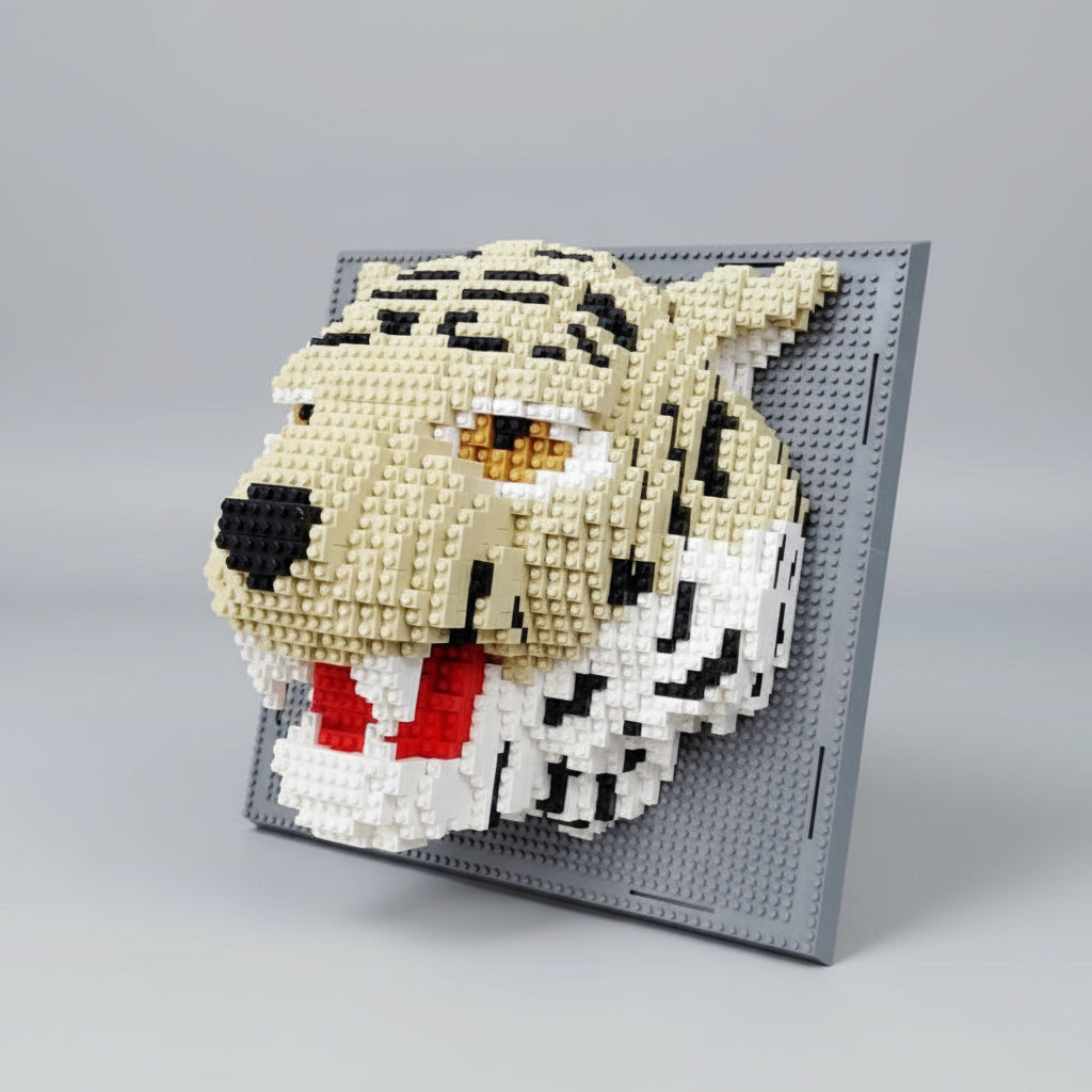 Tiger på byggeplate | Byggeklosser