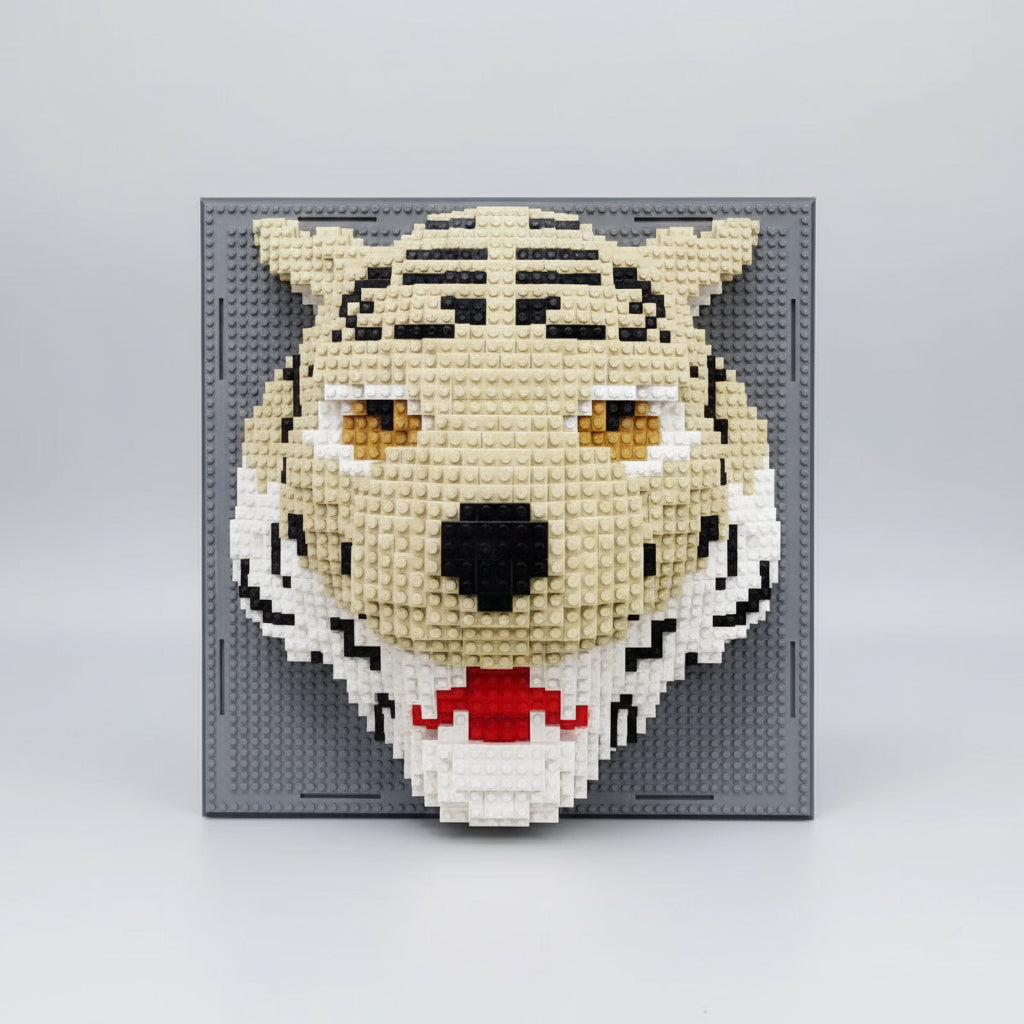 Tiger på byggeplate | Byggeklosser