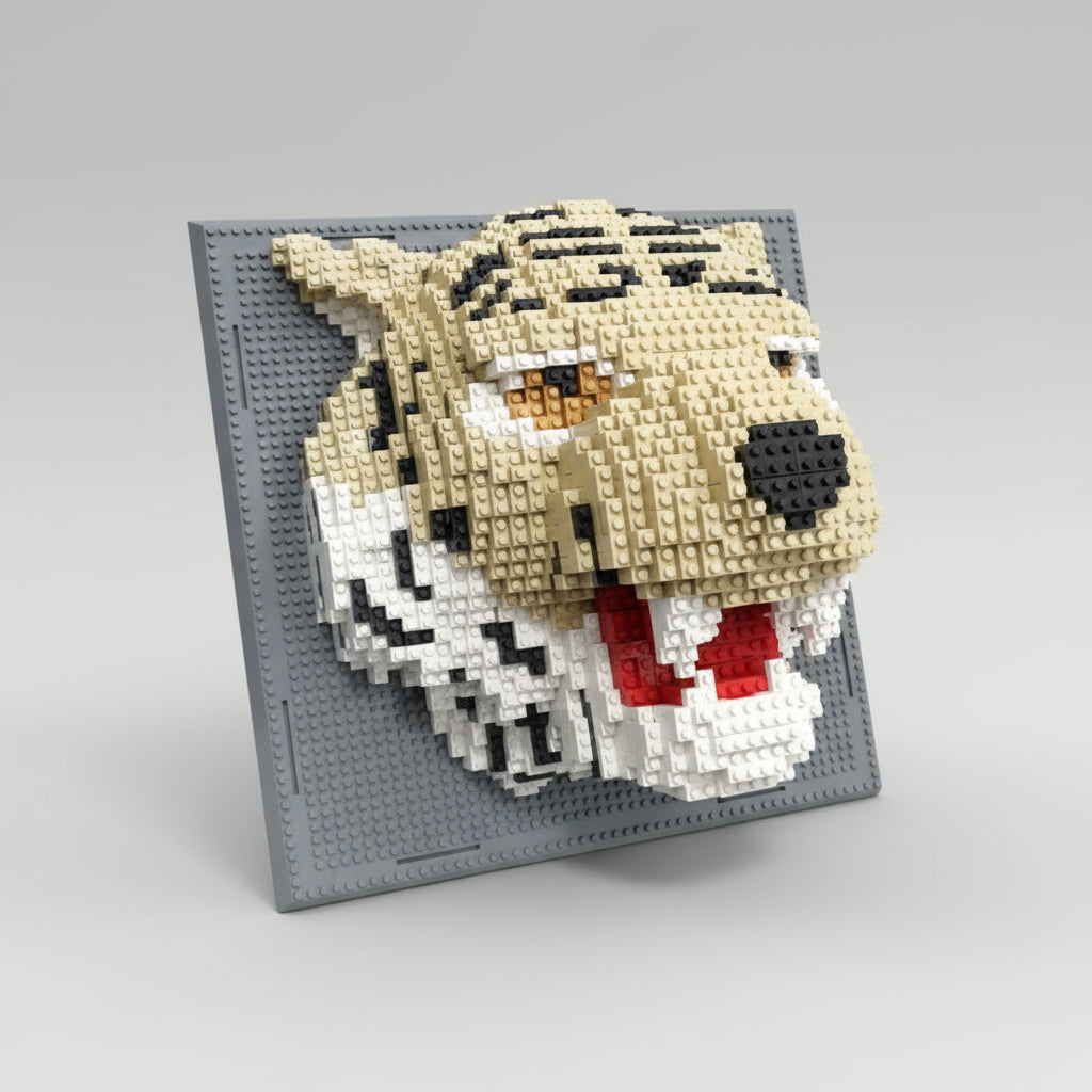 Tiger på byggeplate | Byggeklosser